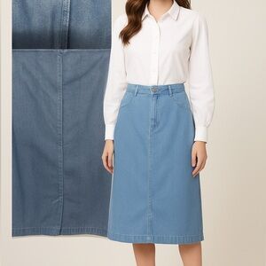 Vintage Maxi Petite 14P Denim Women's Skirt